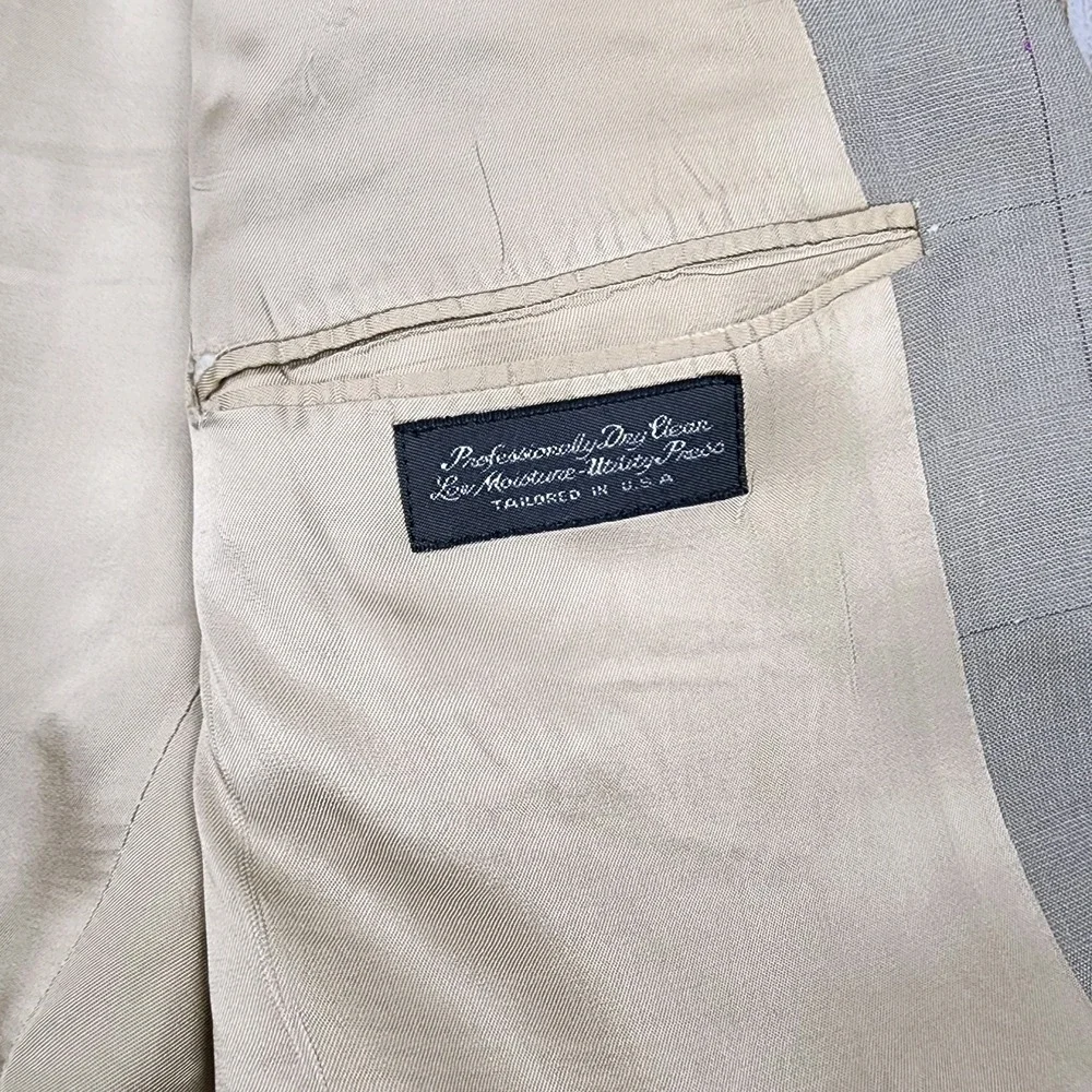 Christian Dior Monsieur Blazer Mens Size 41L Taupe/Purple Double Breasted‎